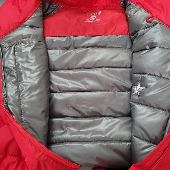 Clique Womens Red Quilted Full Zip Puffer Vest Size Large NWOT - Picture 6 of 8